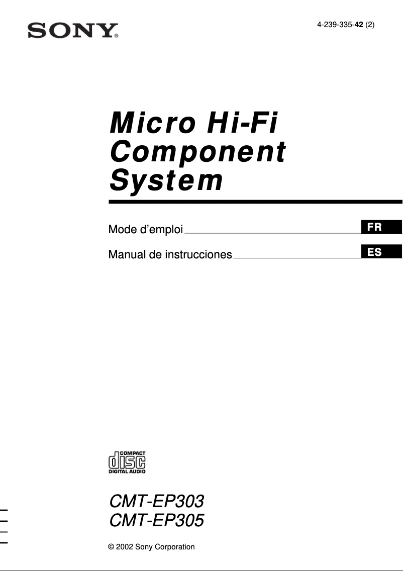 Image de la première page du manuel de l'appareil CMT-EP303