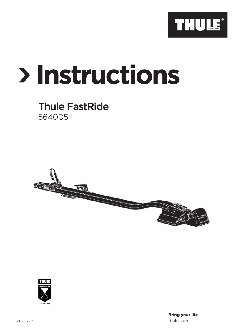 Page n°1 - Manuel utilisateur Thule FastRide 564005
