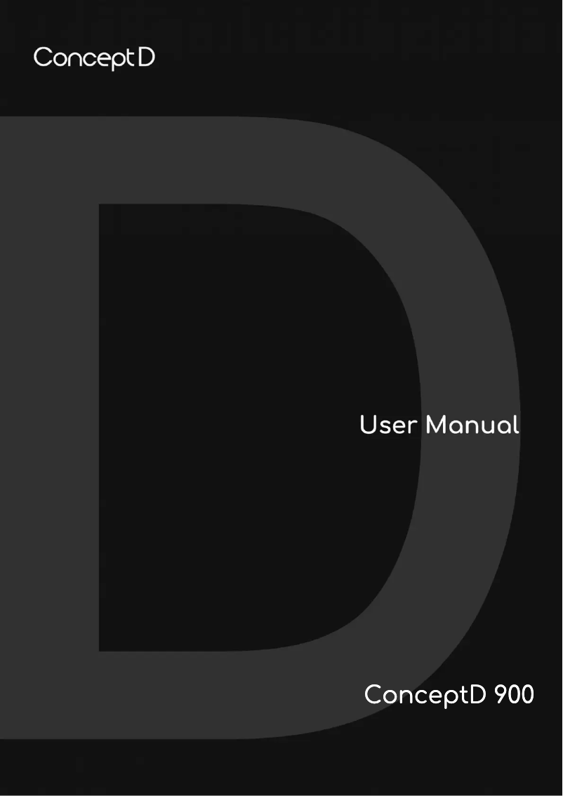 Image de la première page du manuel de l'appareil ConceptD 900