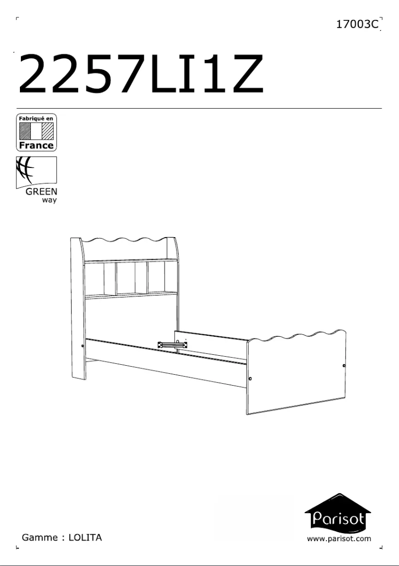 Page 1 de la notice Manuel utilisateur Parisot Lolita 2257LI91