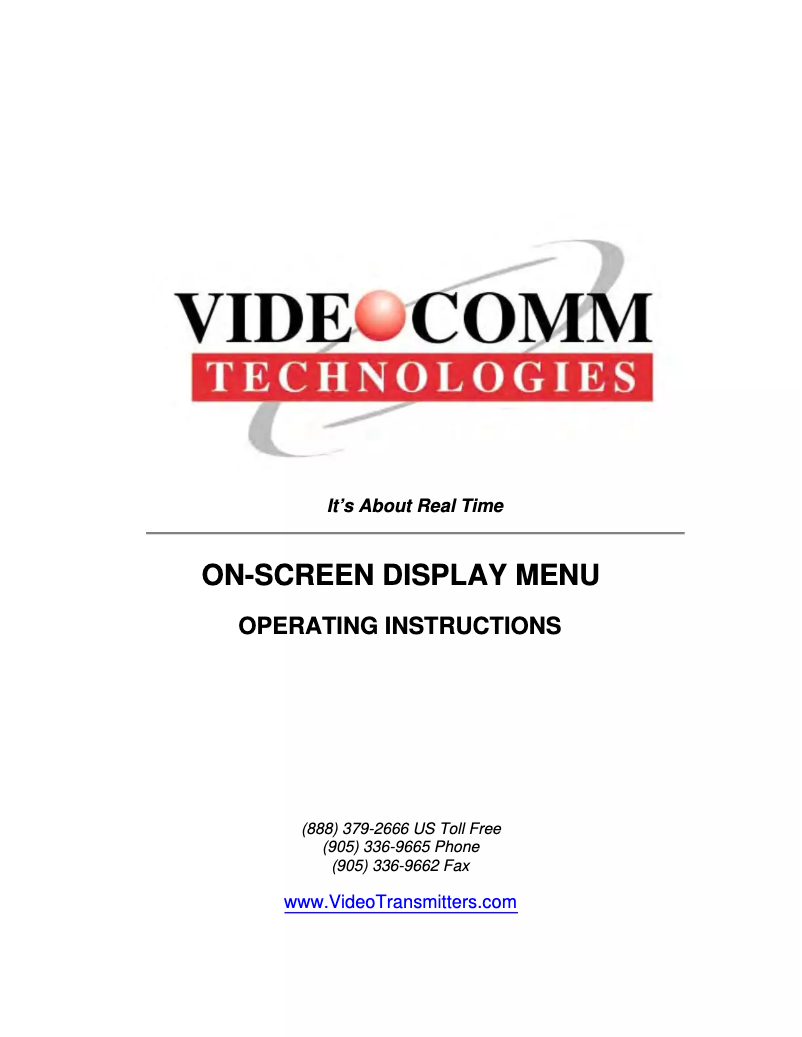 Page 1 de la notice Manuel utilisateur VideoComm ZX-700SR105