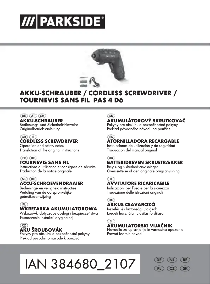 Image de la première page du manuel de l'appareil PAS 4 D6