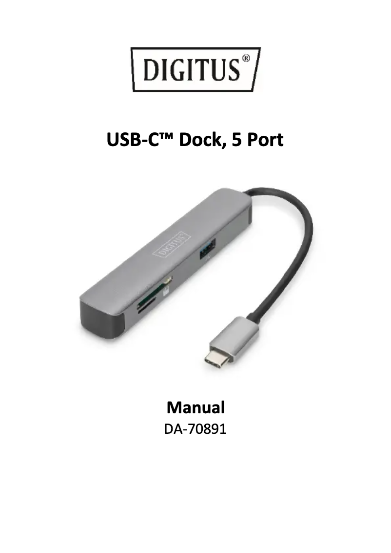 Page n°1 - Manuel utilisateur Digitus DA-70891