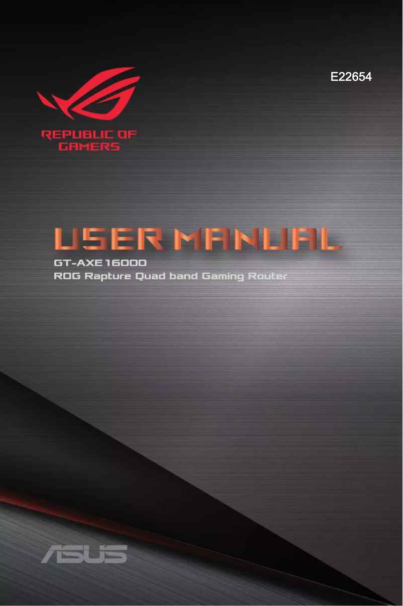 Page n°1 - Manuel utilisateur Asus ROG Rapture GT-AXE16000
