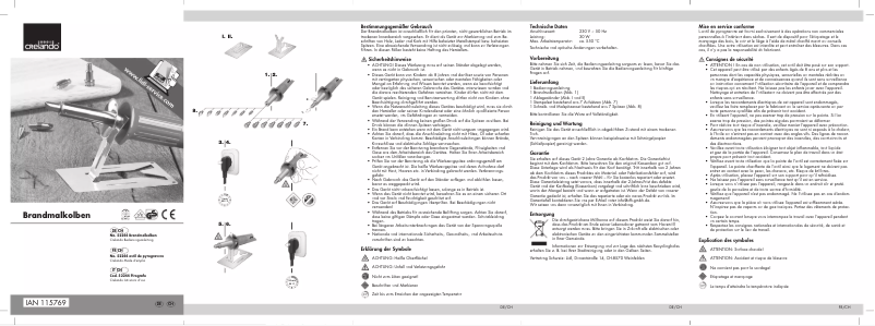 Page n°1 - Manuel utilisateur Crelando IAN 115769