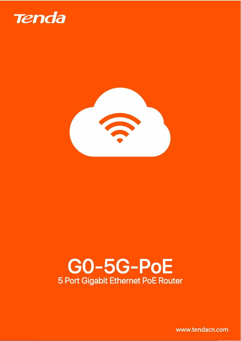 Página 1 del manual Ficha técnica Tenda G0-5G-PoE