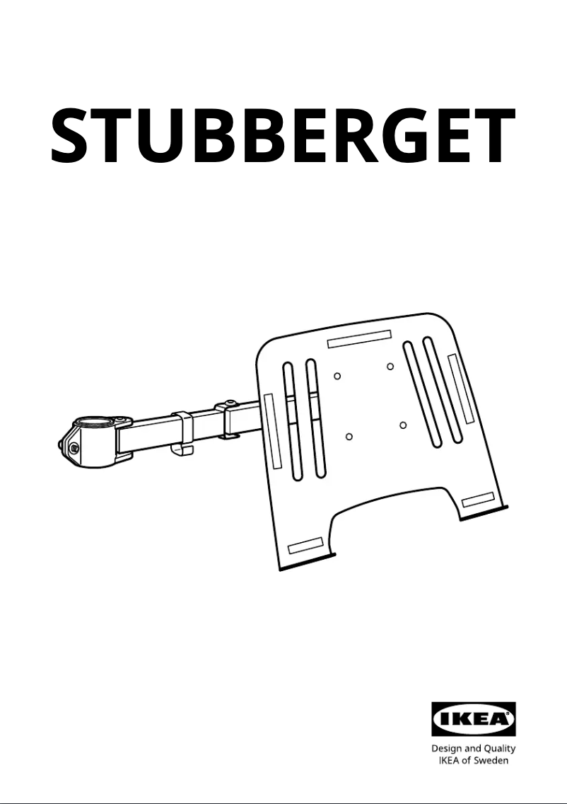 Page 1 de la notice Manuel utilisateur Ikea STUBBERGET 605.598.15