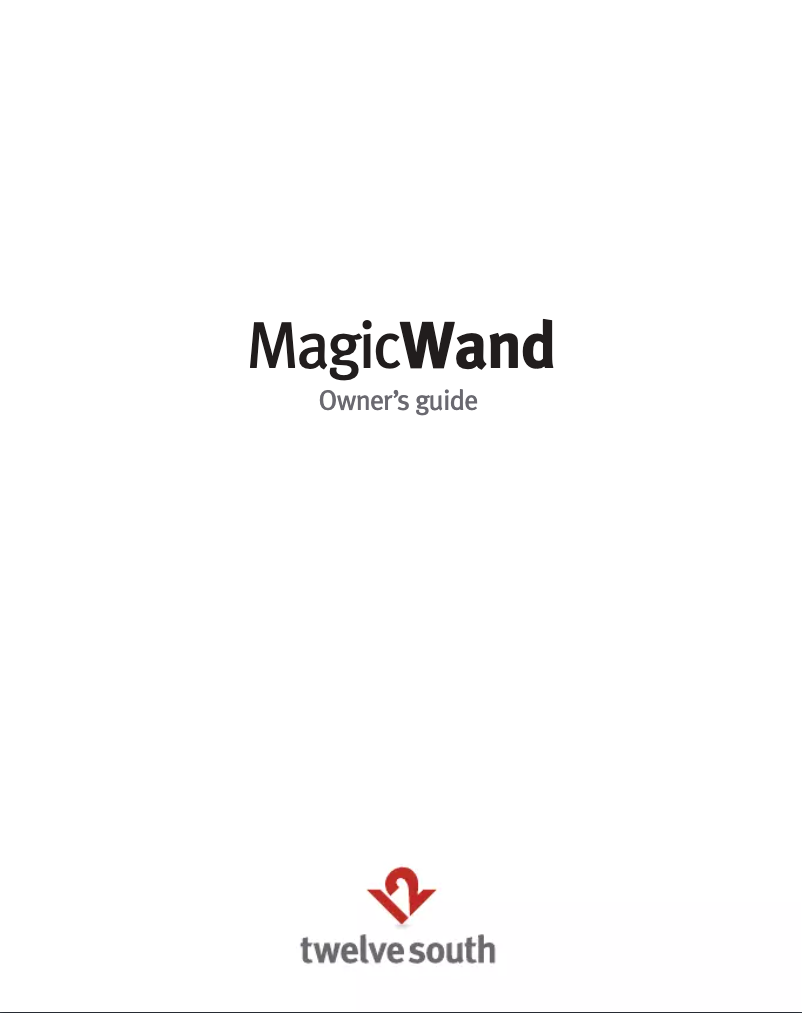 Page n°1 - Manuel utilisateur Twelve South MagicWand
