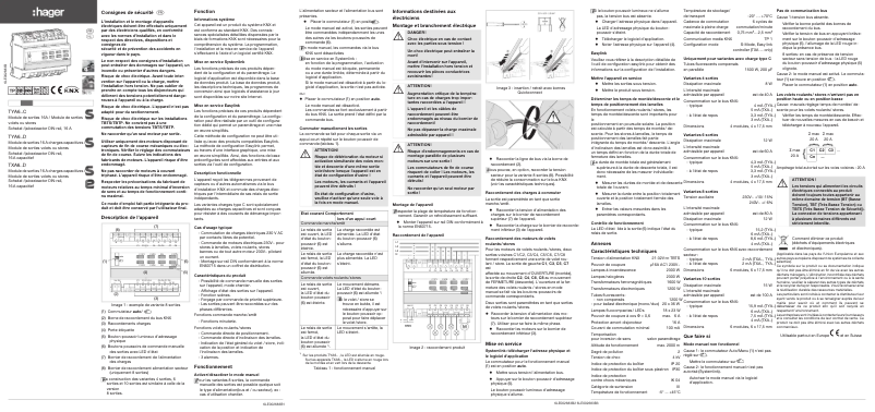 Page n°1 - Instructions / montage Hager TXA610D