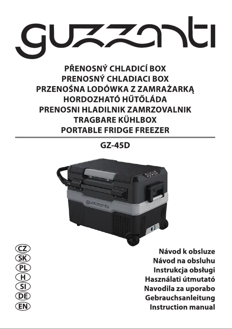 Page 1 de la notice Manuel utilisateur Guzzanti GZ-45D