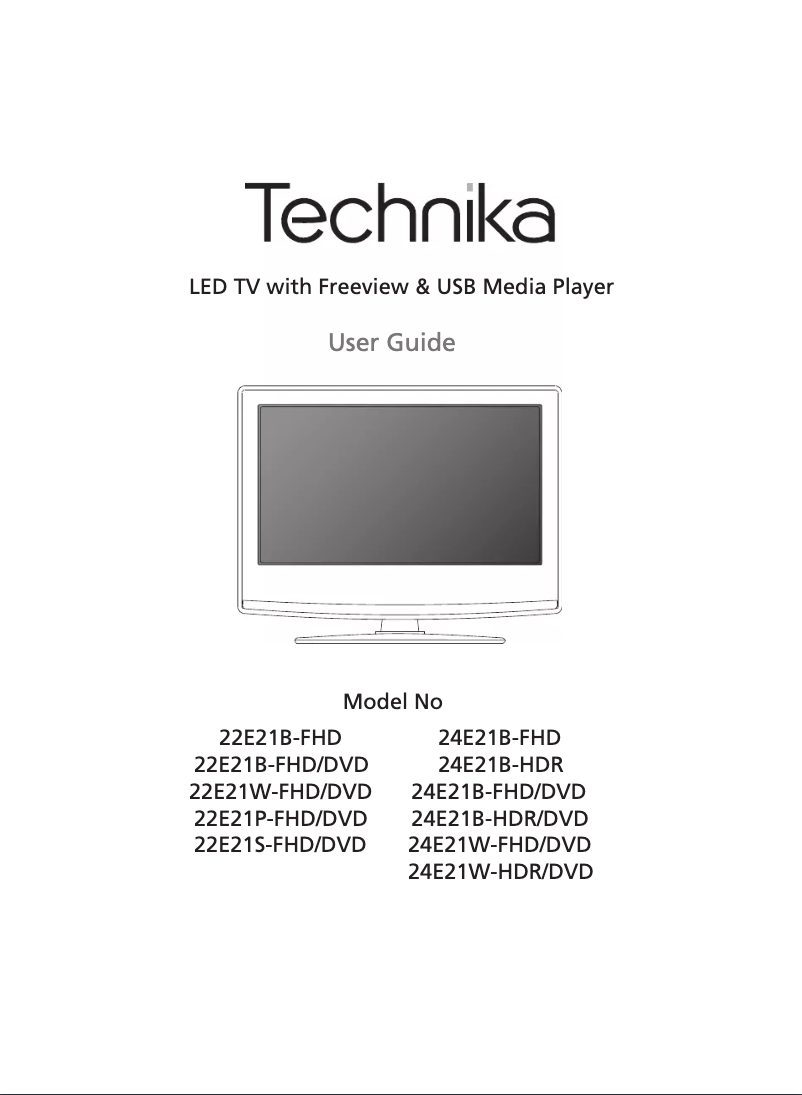 Page n°1 - Manuel utilisateur Technika 24E21W-HDR/DVD
