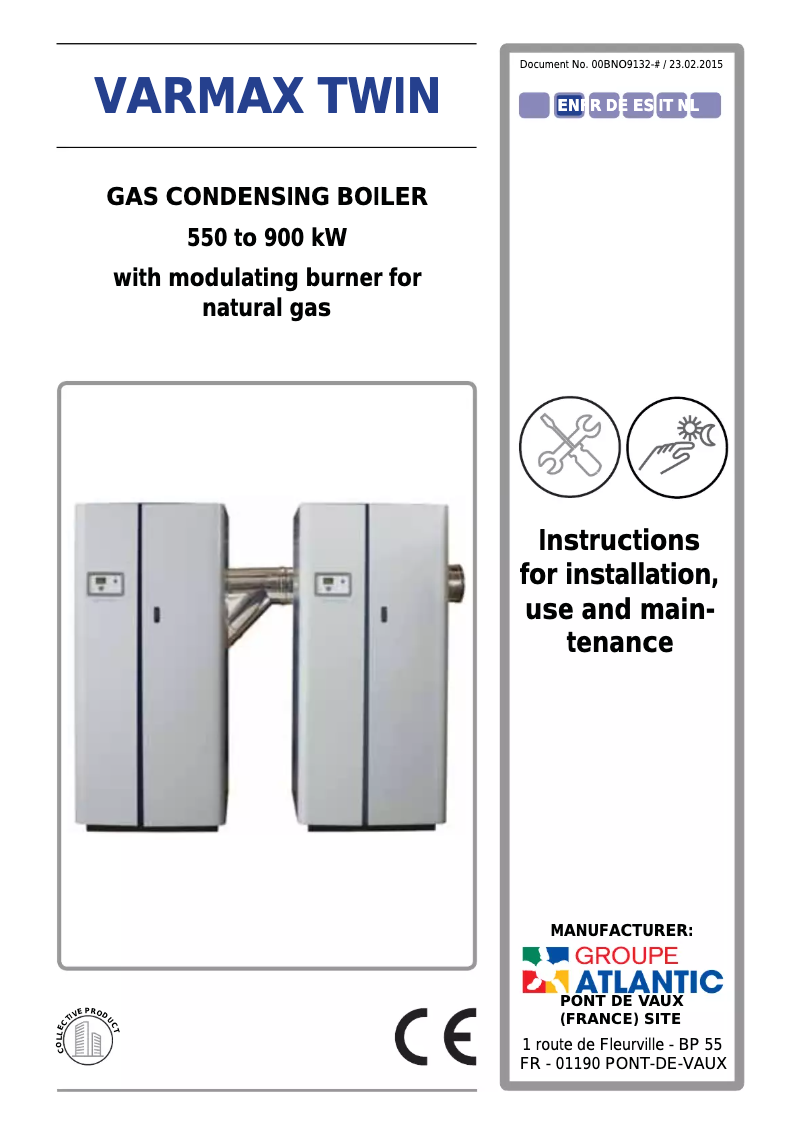Page n°1 - Manuel utilisateur Ygnis Varmax Twin