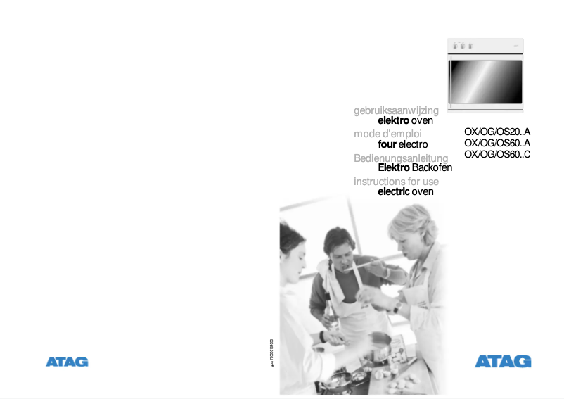 Page n°1 - Manuel utilisateur Atag OG2011AR01GB