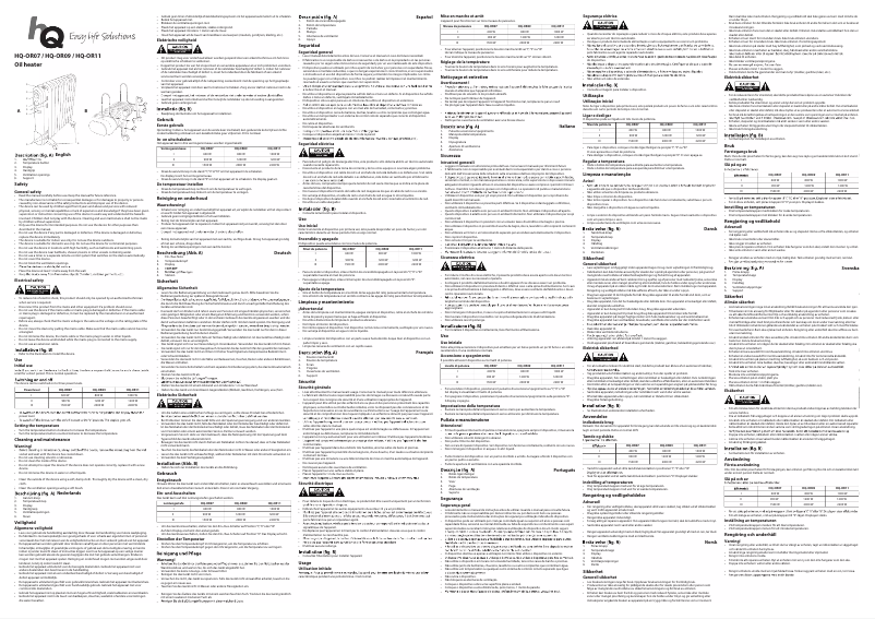 Page 1 de la notice Manuel utilisateur HQ HQ-OR07
