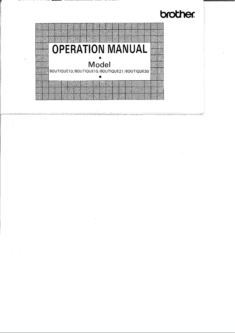 Image de la première page du manuel de l'appareil Boutique 21