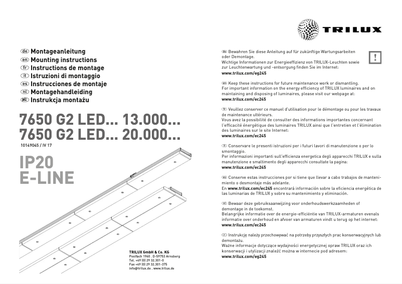 Image de la première page du manuel de l'appareil 6752451