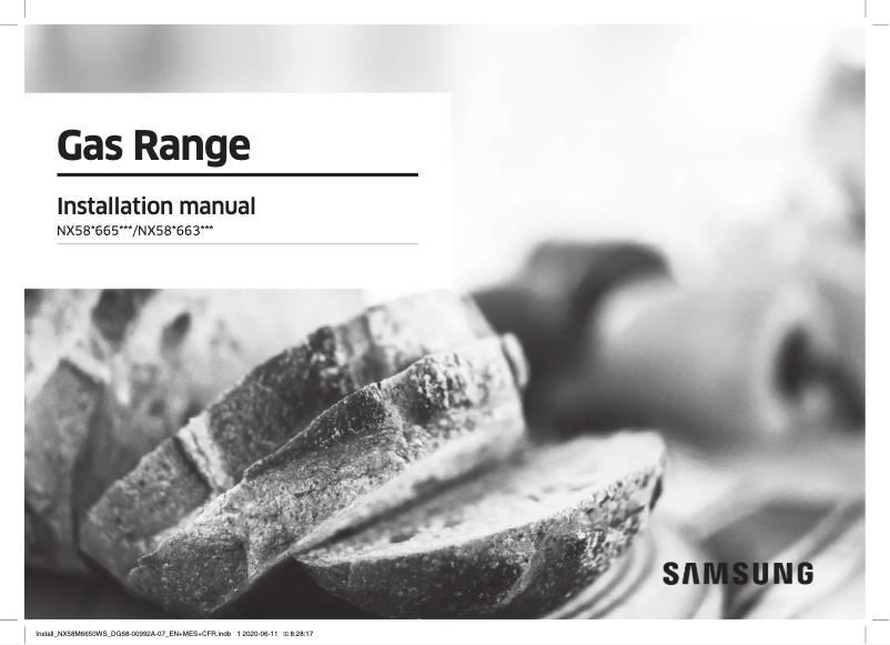 Page 1 de la notice Guide d'installation Samsung NX58M6650WS