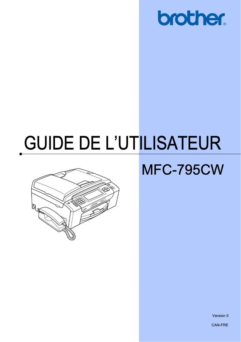 Page n°1 - Manuel utilisateur Brother MFC-795CW