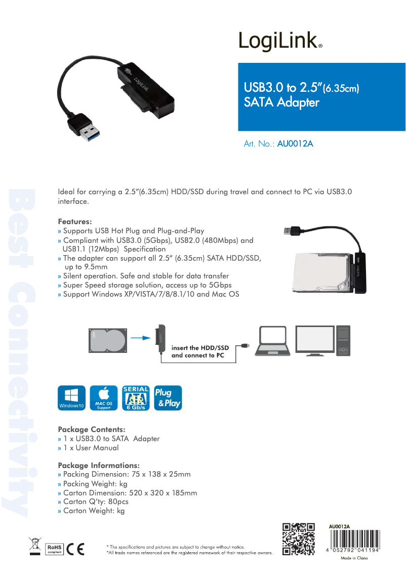 Image de la première page du manuel de l'appareil AU0012A