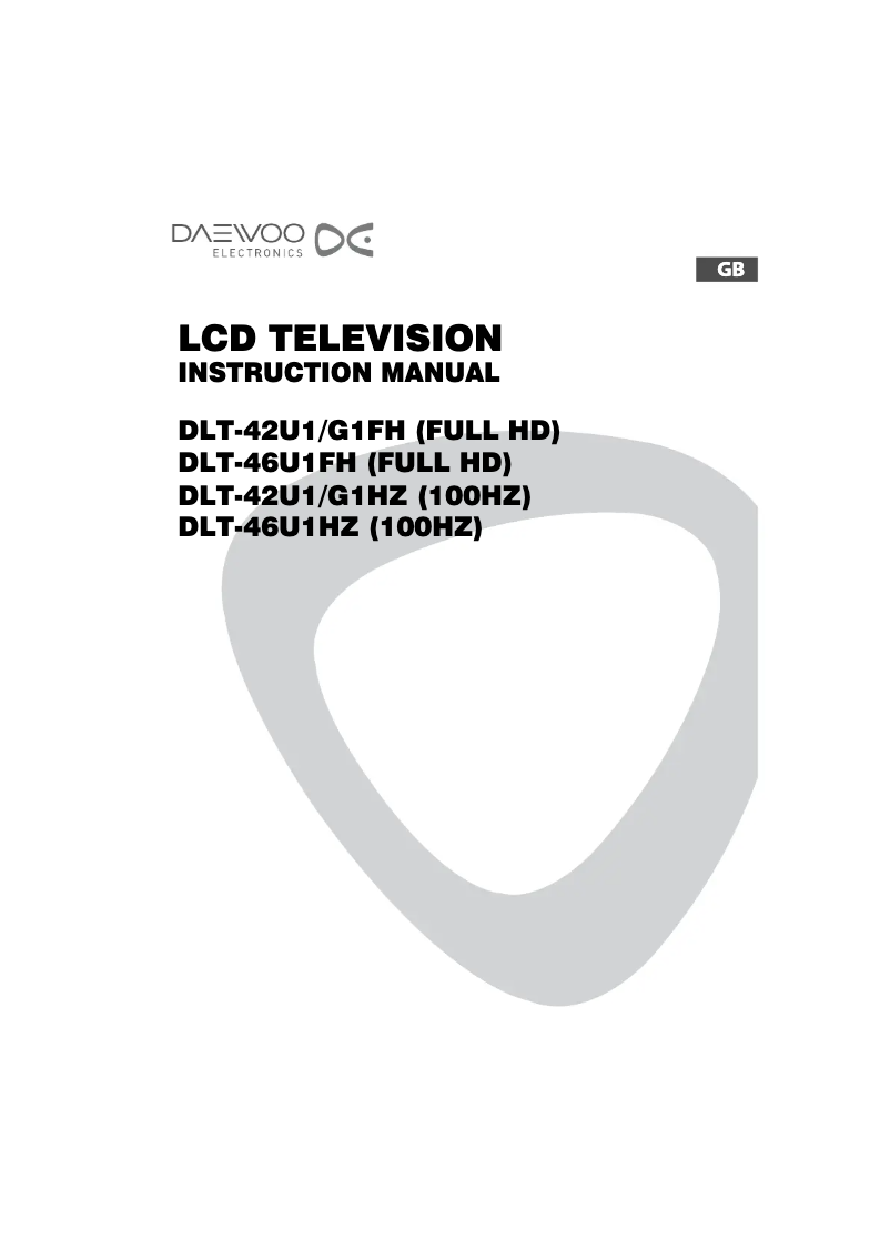 Page n°1 - Manuel utilisateur Daewoo DLT-42U1FH