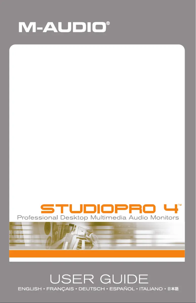 Page n°1 - Manuel utilisateur M-Audio StudioPro 4