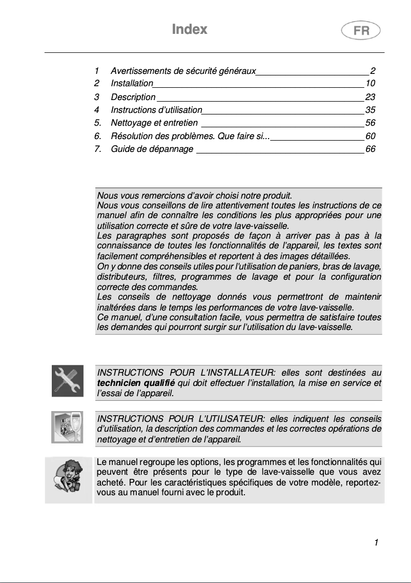 Page 1 de la notice Manuel utilisateur Smeg STL281DS