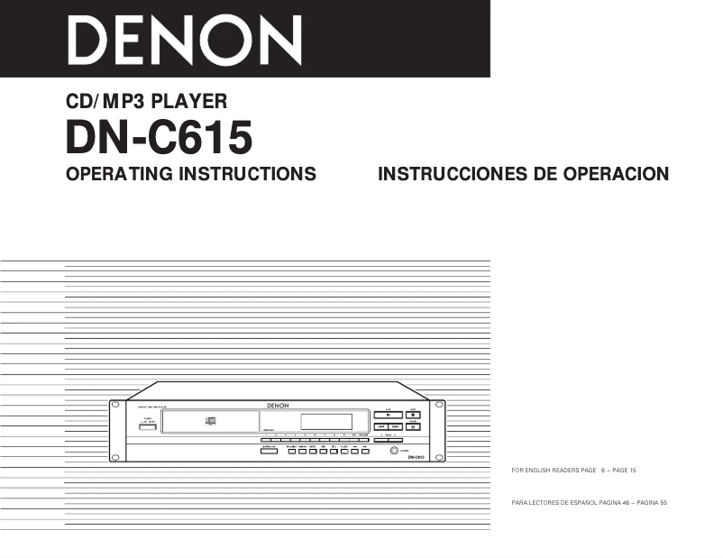Page n°1 - Manuel utilisateur Denon DN-C615