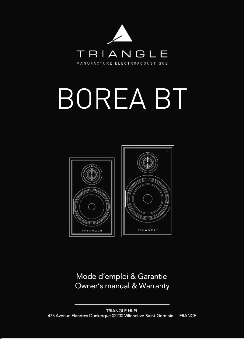 Page n°1 - Manuel utilisateur Triangle Borea BR03 BT