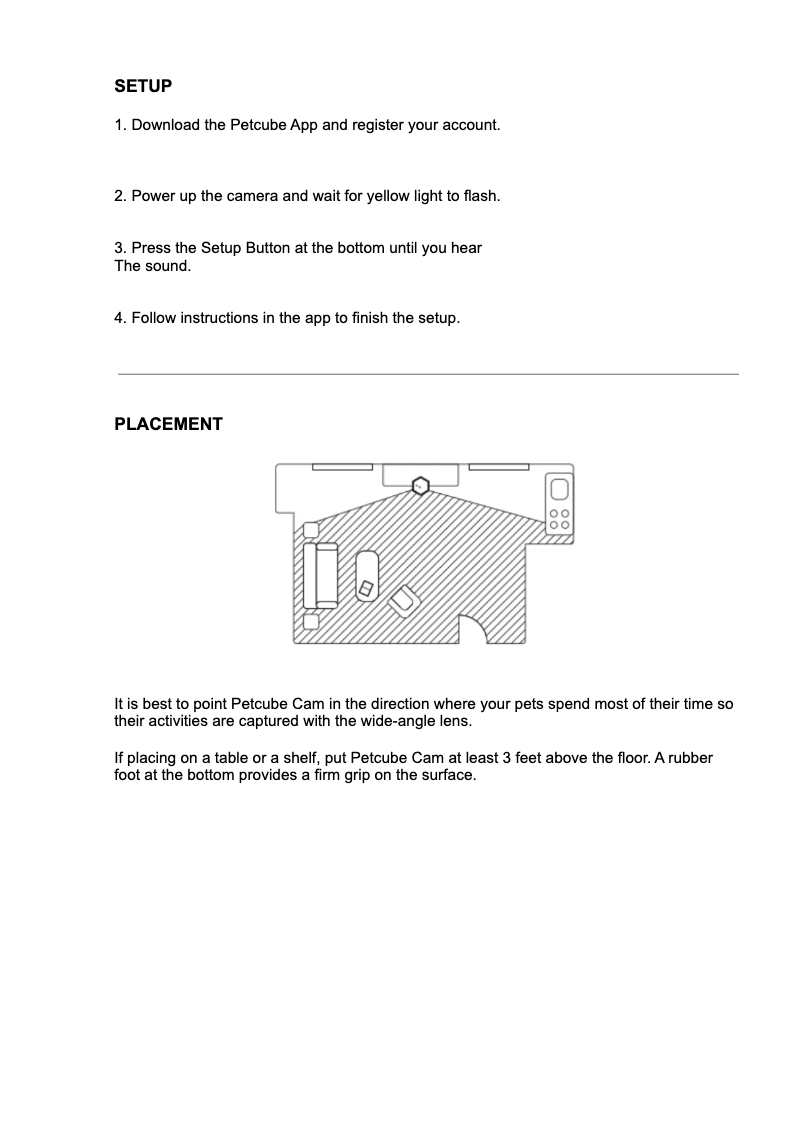 Page 1 de la notice Manuel utilisateur Petcube Cam