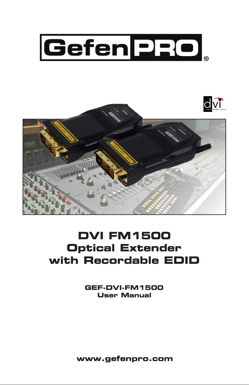 Image de la première page du manuel de l'appareil GEF-DVI-FM1500