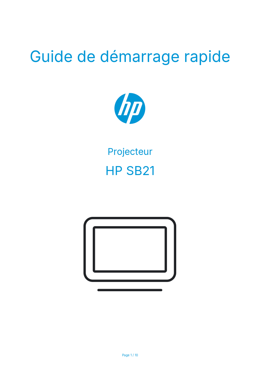 Image de la première page du manuel de l'appareil SB21