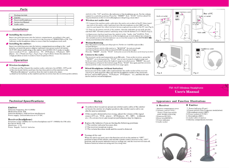 Page n°1 - Manuel utilisateur Pyle PHPW5