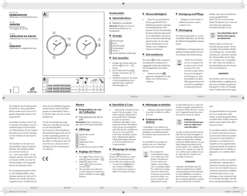 Image de la première page du manuel de l'appareil Z31813