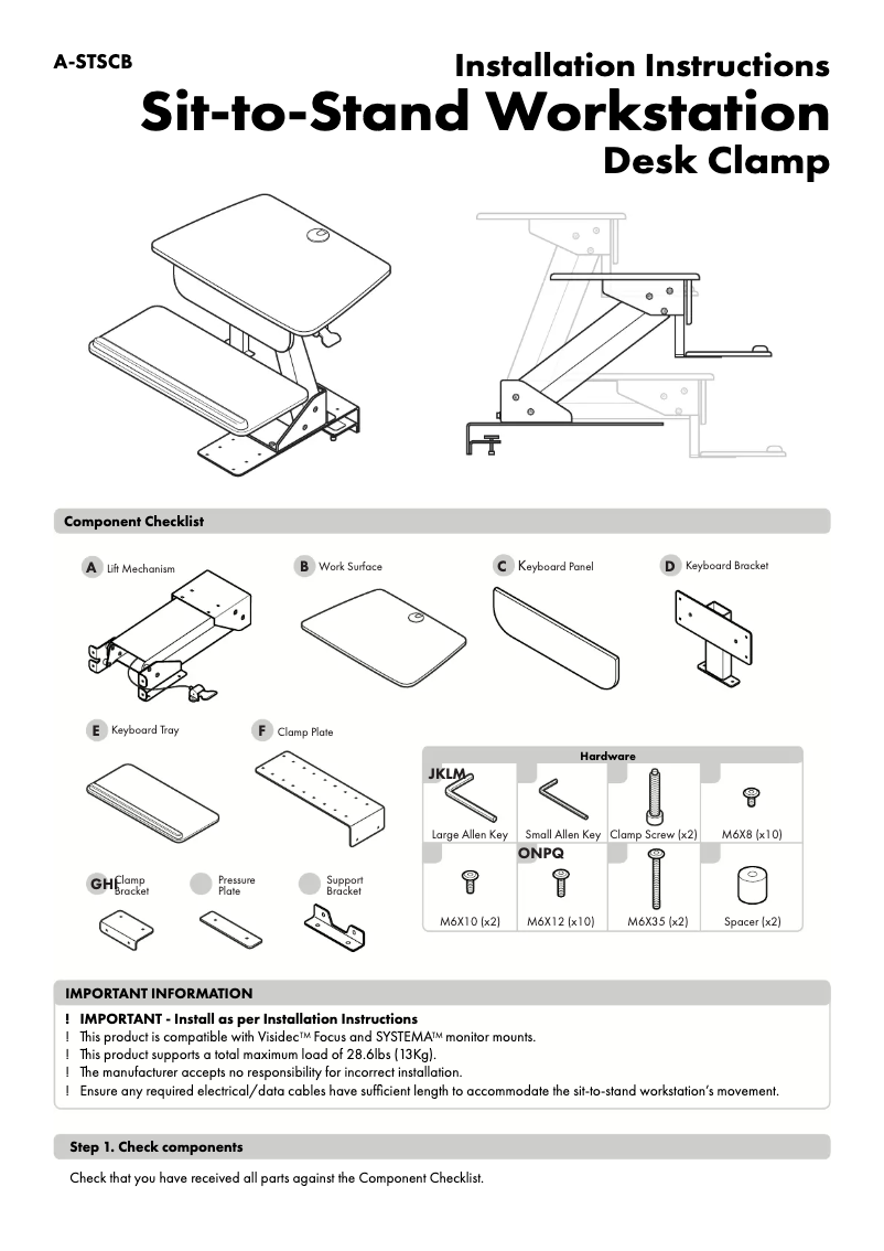 Image de la première page du manuel de l'appareil A-STSCB