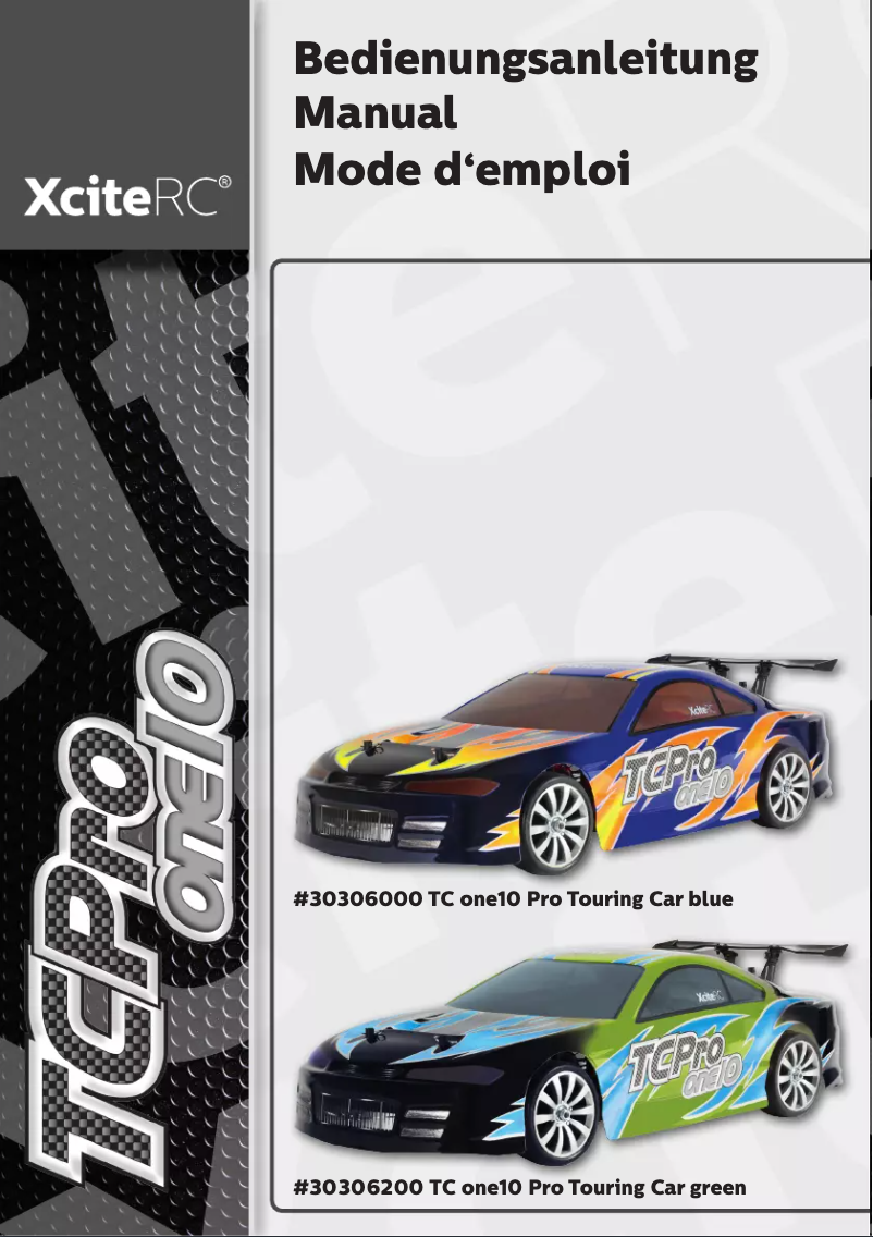 Image de la première page du manuel de l'appareil Touring car TC one 10 Pro