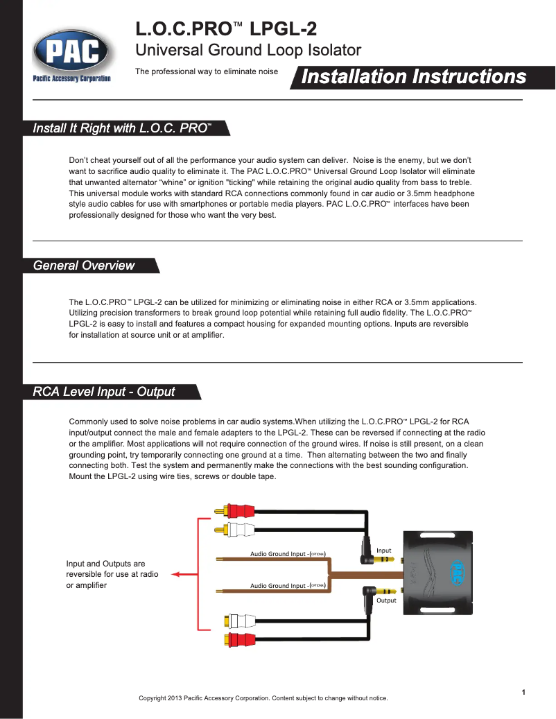Página 1 del manual Manual de usuario PAC LPGL-2