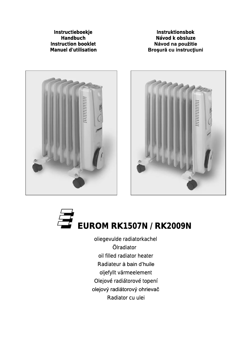 Imagen de la primera página del manual del dispositivo RK2009T