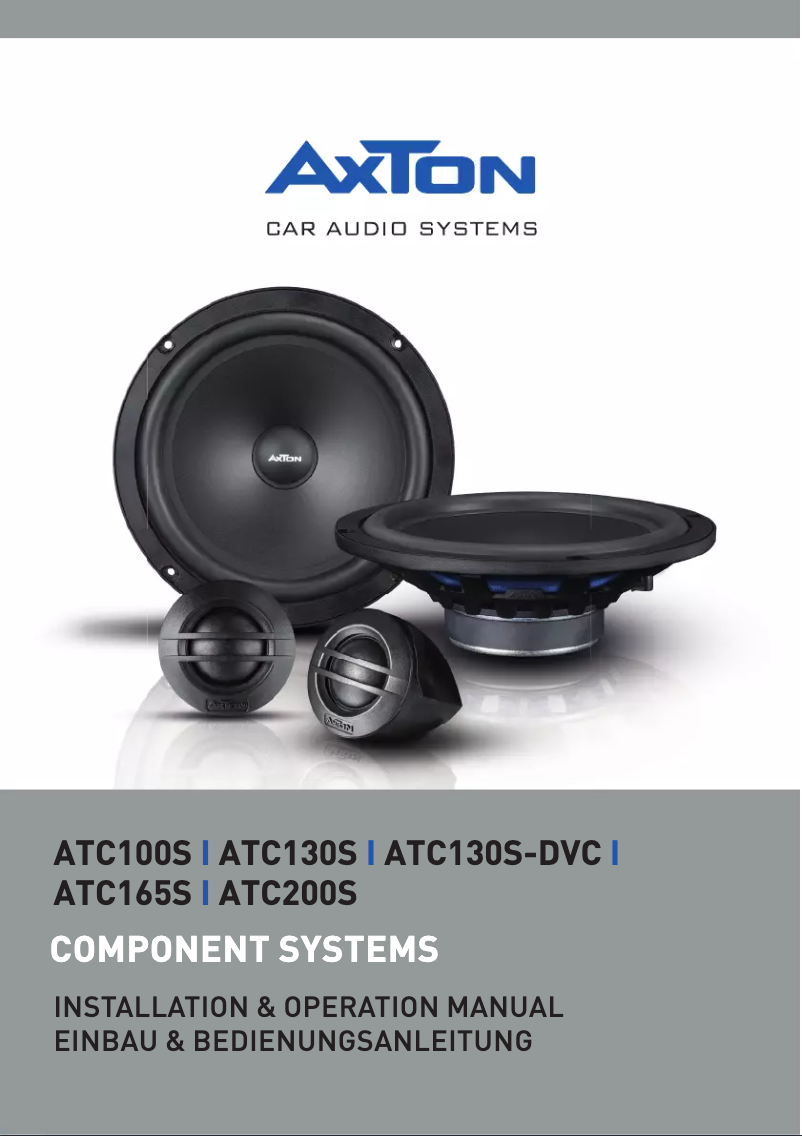 Page 1 de la notice Manuel utilisateur Axton ATC130S