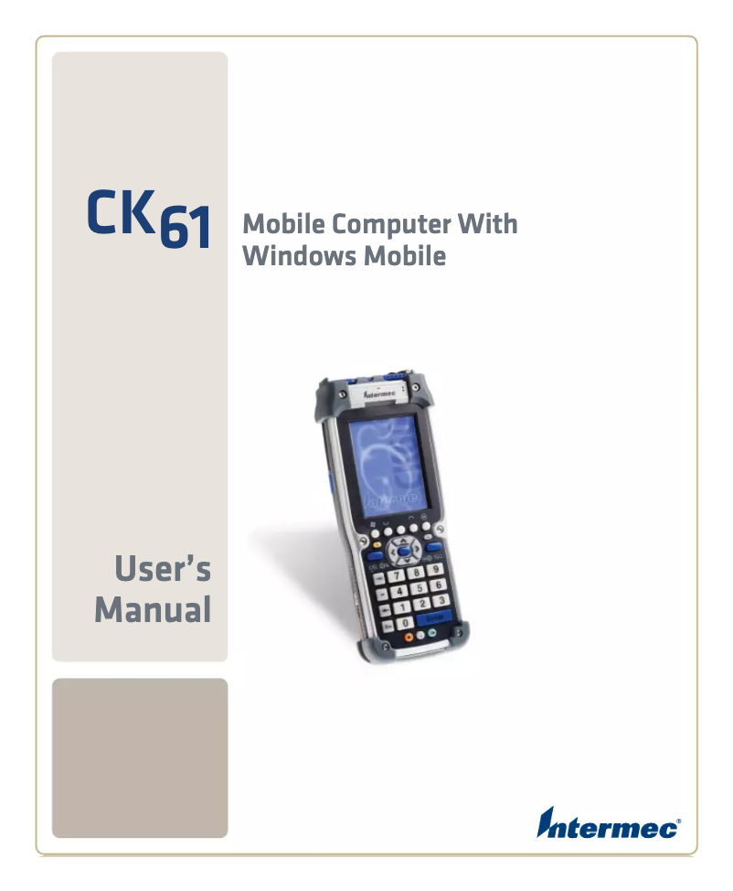 Page n°1 - Manuel utilisateur Intermec CK61