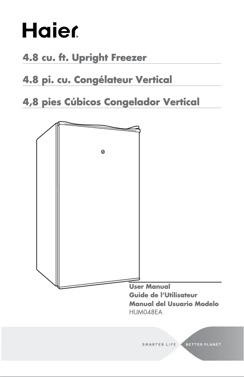 Page 1 de la notice Manuel utilisateur Haier HUM048EA