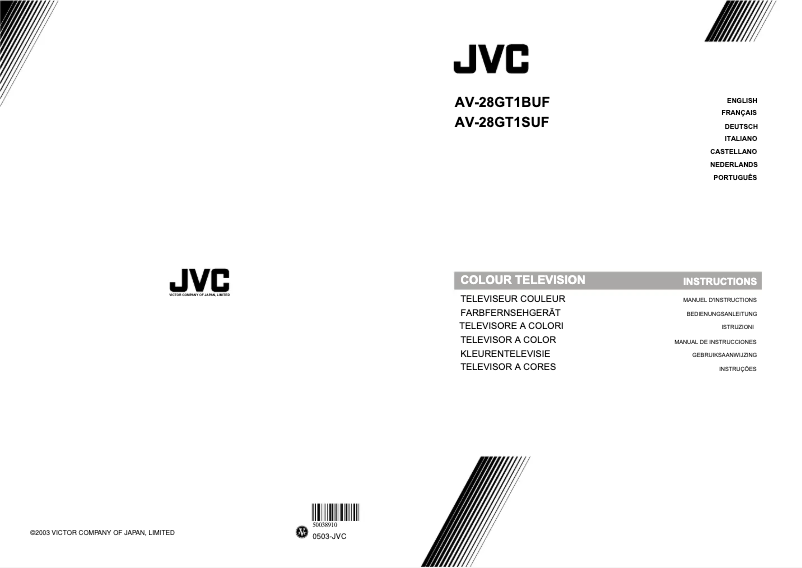 Page n°1 - Manuel utilisateur JVC AV28GT1BUF