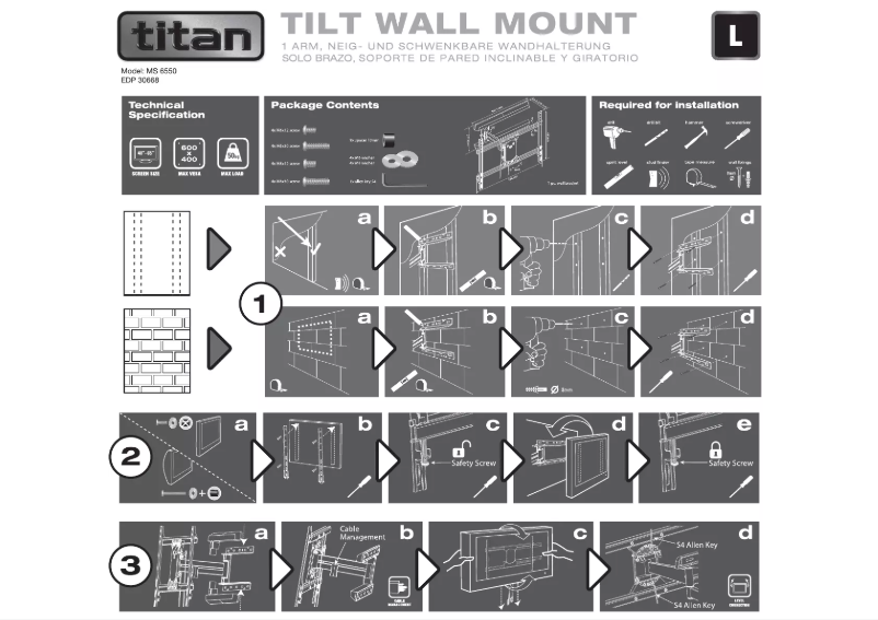 Page n°1 - Manuel utilisateur Titan MS 6550