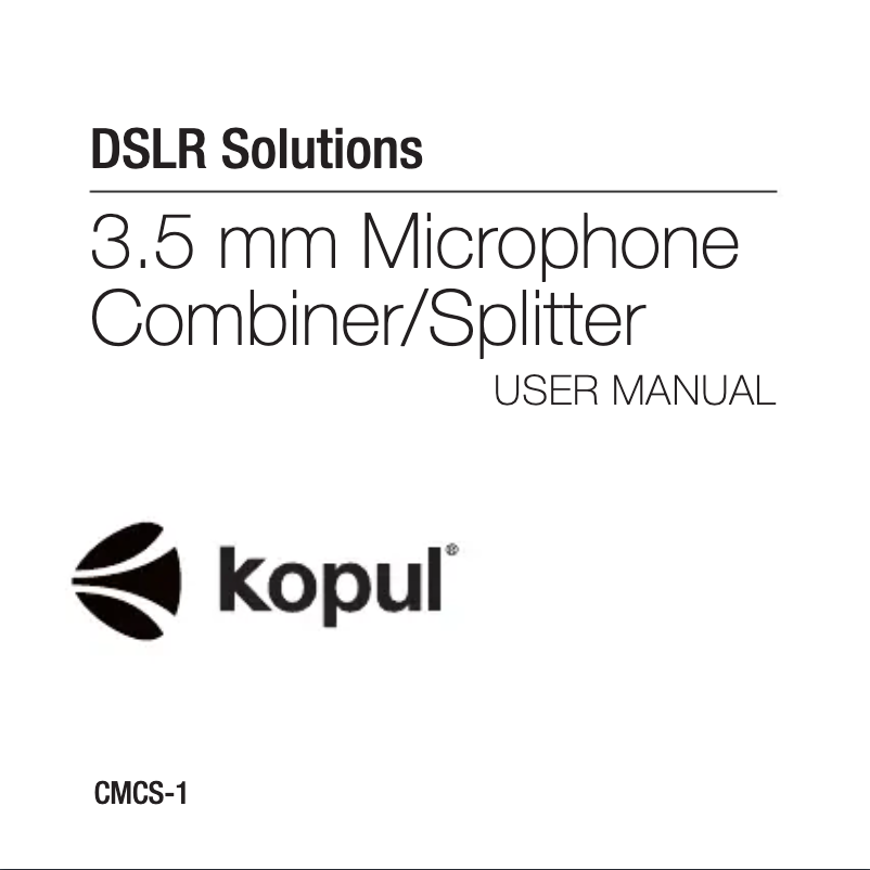 Image de la première page du manuel de l'appareil CMCS-1