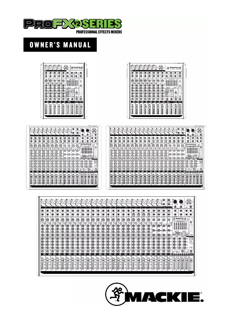 Page n°1 - Manuel utilisateur Mackie ProFX12v2