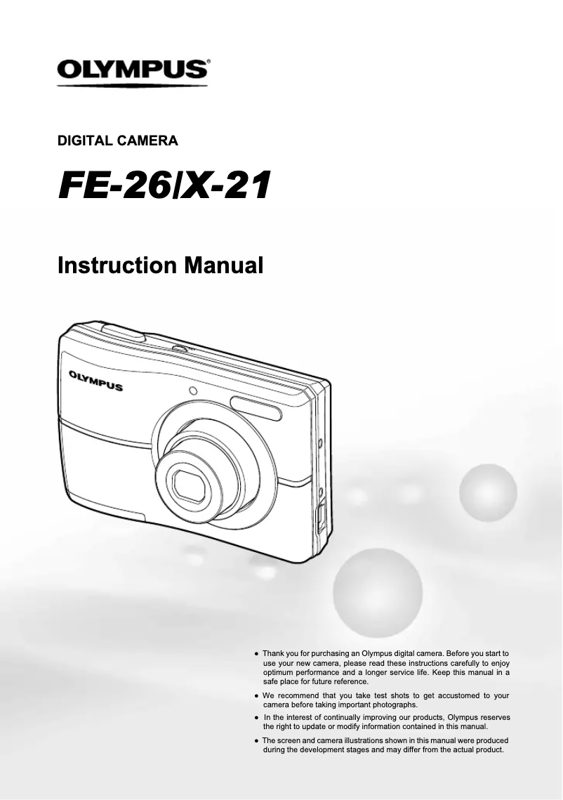 Página 1 del manual Manual de usuario Olympus FE-26