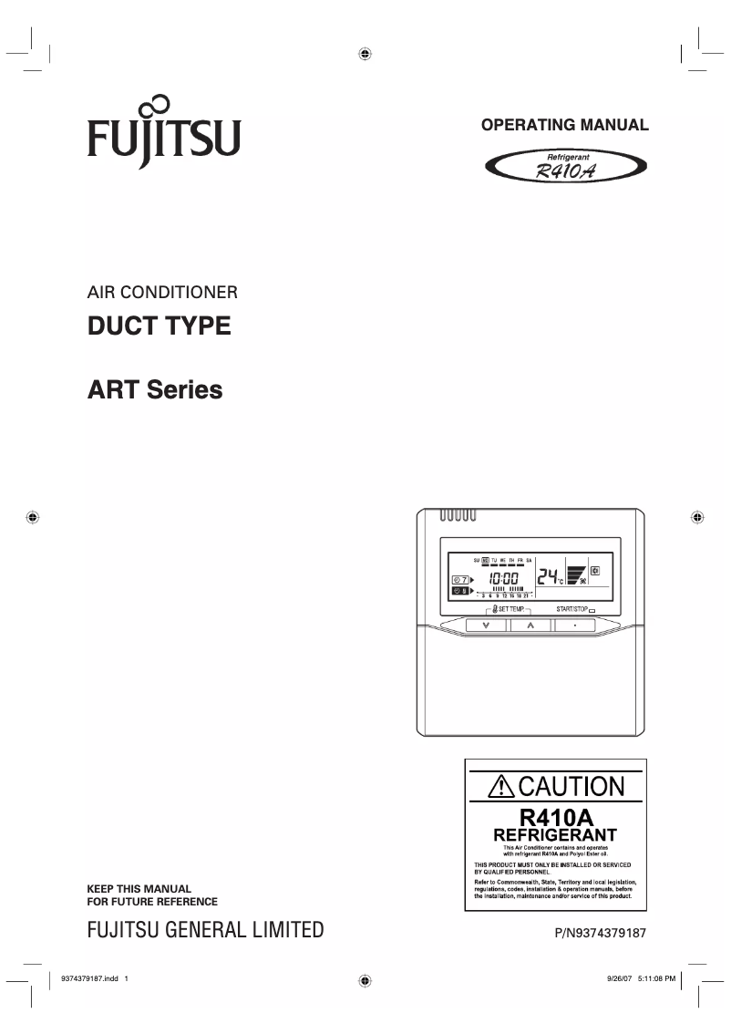 Page 1 de la notice Manuel utilisateur Fujitsu ARTA45LATU