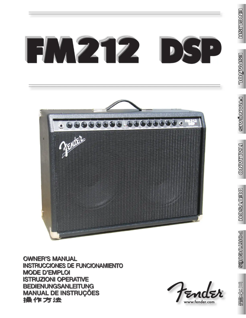 Page 1 de la notice Manuel utilisateur Fender FM212 DSP