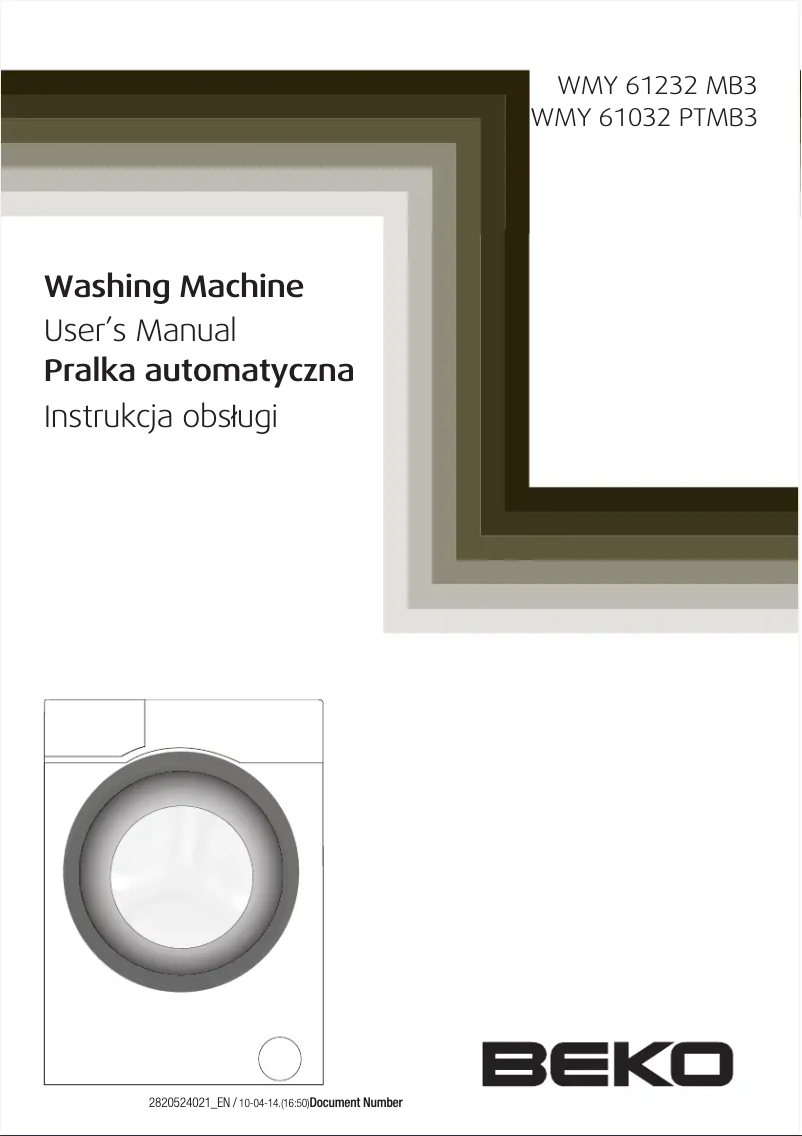 Image de la première page du manuel de l'appareil WMY 61232 MB3