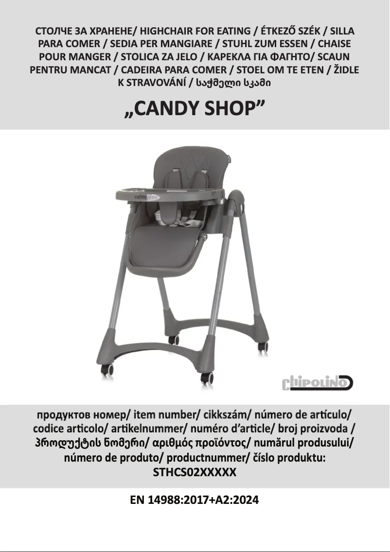 Page n°1 - Manuel utilisateur Chipolino Candy Shop