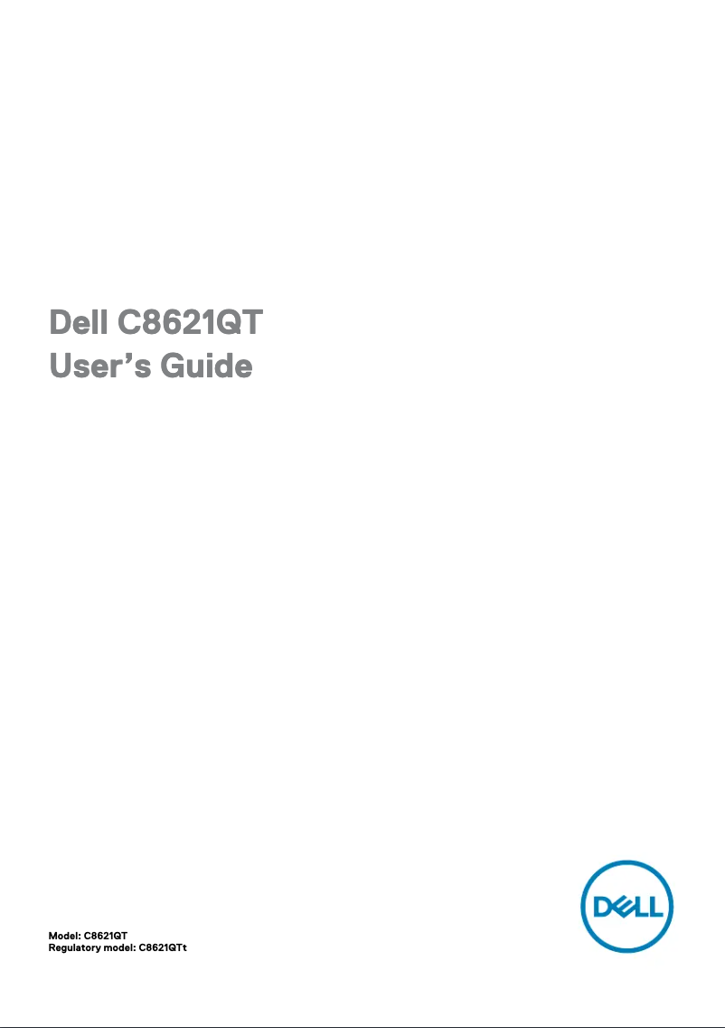 Page 1 de la notice Manuel utilisateur Dell C8621QT